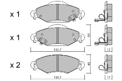 Комплект тормозных колодок, дисковый тормоз AISIN купить